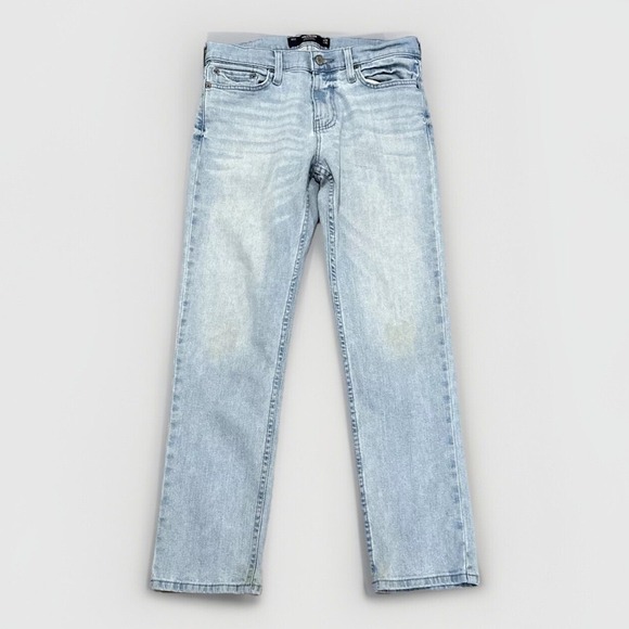 Hollister Jeans Womens 29 Slim Straight Light Blue Denim Pants Stretch Flex - Picture 1 of 6